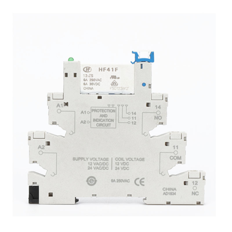 Din Rail Relay Module Switch HF41F 12V 24V DC Integrated PCB Board  SSR Solid Sate Relay Interface Voltage Contact Relay Module