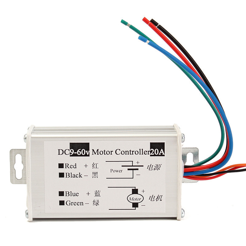 12V 24V 20A Max PWM DC Motor Stepless Variable Speed Controller 25kHz Switch, Stepless Variable Speed Controller