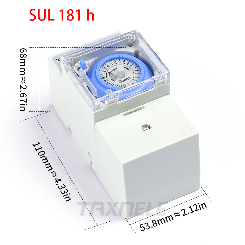 SUL181h SUL181d Mechanical Timer 24 hours Time Switch Relay Electrical Programmable Timer 24 hour Din Rail Timer Switch