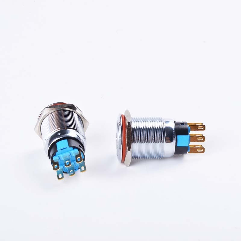 19MM 22MM Key Metal Waterproof brass metal Push Button Switch 1NO 1NC 2NO 2NC Key lock switch 2 position 3 position switch