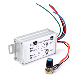 12V 24V 20A Max PWM DC Motor Stepless Variable Speed Controller 25kHz Switch, Stepless Variable Speed Controller