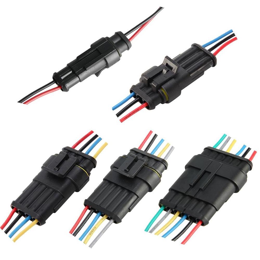 Auto wire connector 1 2 3 4 5 6 Way 1P 2P 3P 4P 5P car connector Male Female Waterproof Electrical Connector Plug with cable