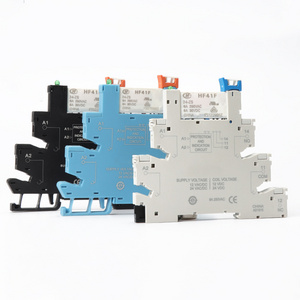 Din Rail Relay Module Switch HF41F 12V 24V DC Integrated PCB Board  SSR Solid Sate Relay Interface Voltage Contact Relay Module