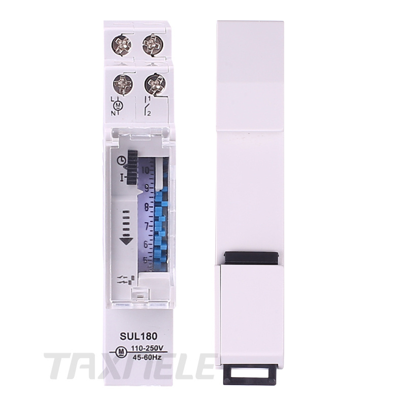 DIN Rail SUL180 Time Switch Mechanical Timer Switch 24 Hours Programmable Timer 16A Time Switch