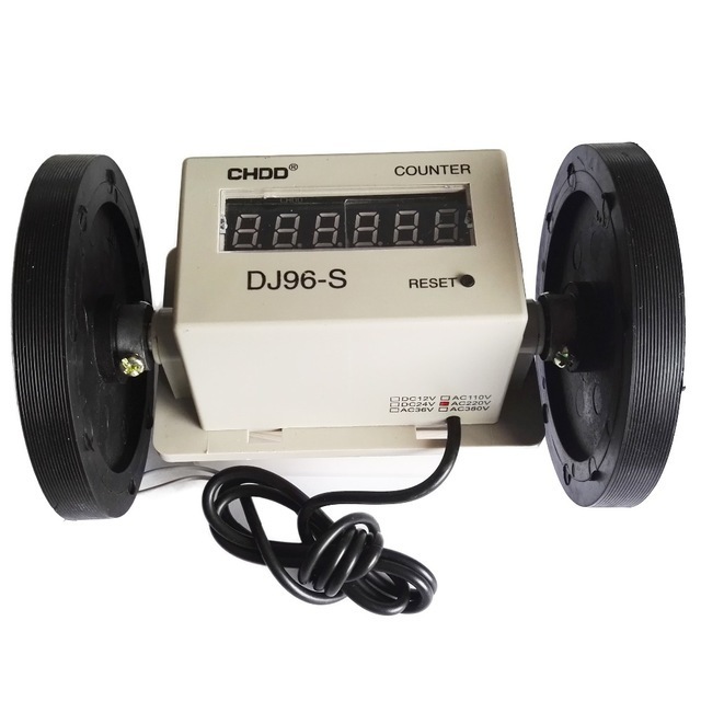 Digital DC24V AC220V Length Measure Counter Tool 6 Digits DJ96-S Meter Counter, Rollertype Meter Counter 6 Digit Meter