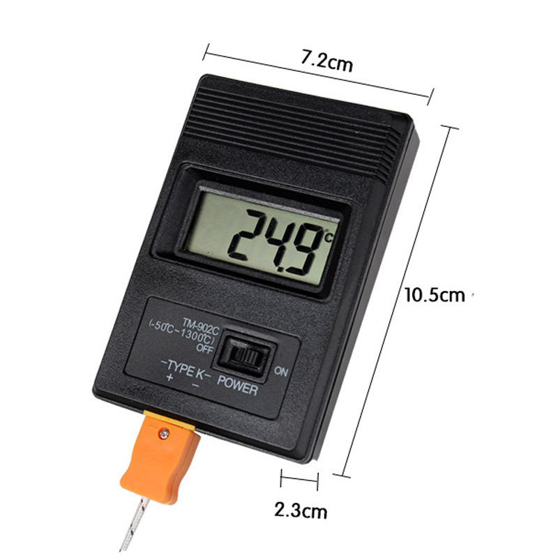 TM-902C LCD Electronic Industrial Temperature Meter Digital Surface Thermometer Detector with Thermocouple K type Probe Sensor