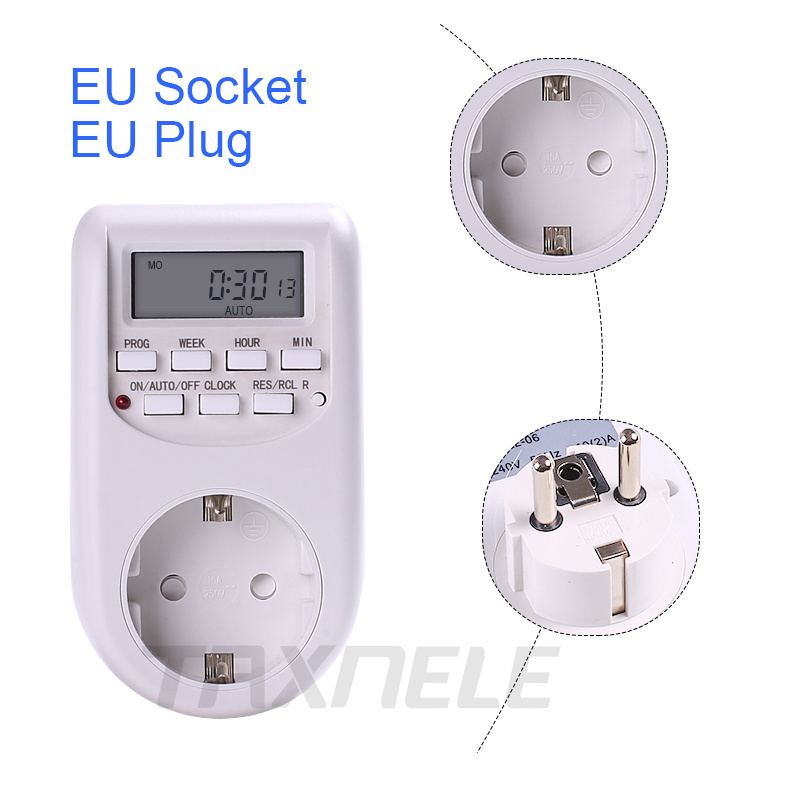 Digital Programmable Timer Switch 220V 230V 50HZ 60HZ 7 Days Weekly Programmable LCD Display Power Timer Time Switch Relay 10A