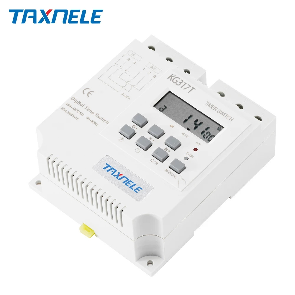 KG317T 380V / 25A / 16A three 3 phase timer Three-phase motor timing control switch 16 times on / off timer switch