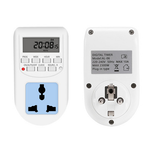 AL-06 Digital Timer Switch 220VAC 10A digital timer Digital Programmable Timer Universal Socket EU Plug