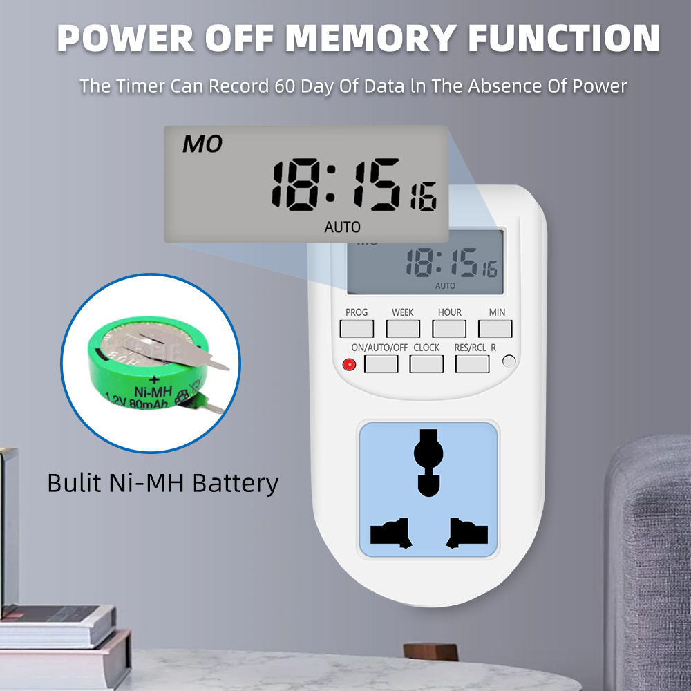 AL-06 Digital Timer Switch 220VAC 10A digital timer Digital Programmable Timer Universal Socket EU Plug