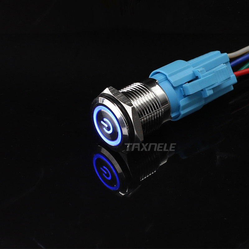 16mm 19mm 22mm Mini  Push Button Switch power lamp latching momentary light switch 12V 24V 110V 220V Micro Light Switch