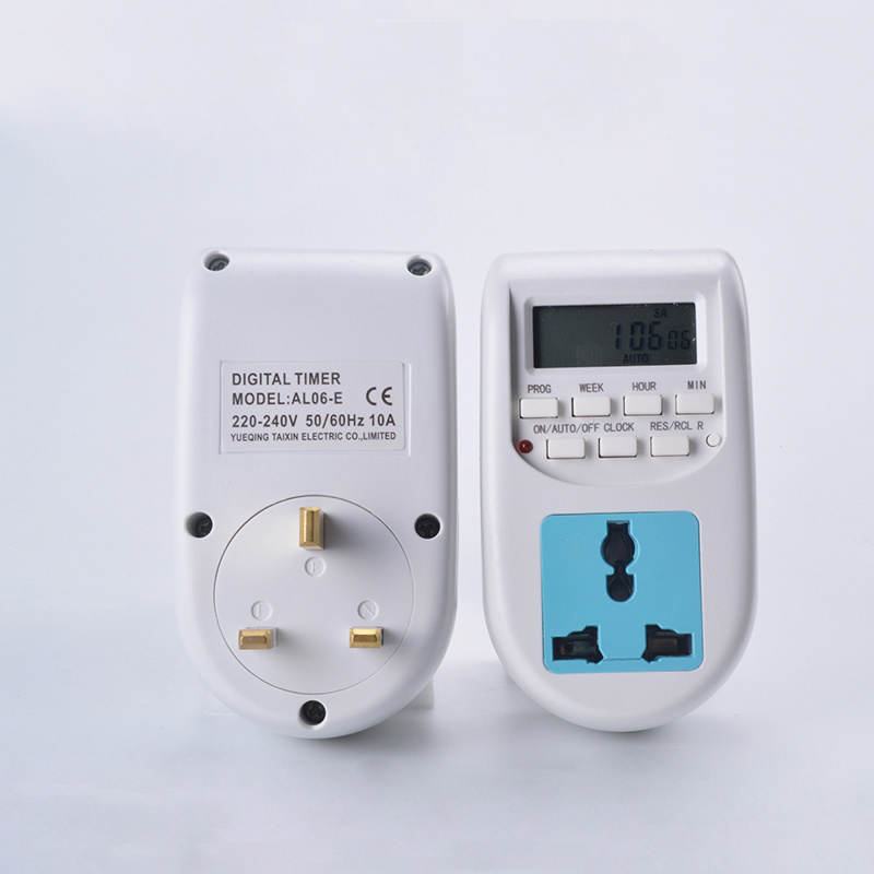 Digital Time Switch Timer With UK Socket Weekly Programmable Electronic Digital Timer Switch LCD Display 220V 50Hz 10A