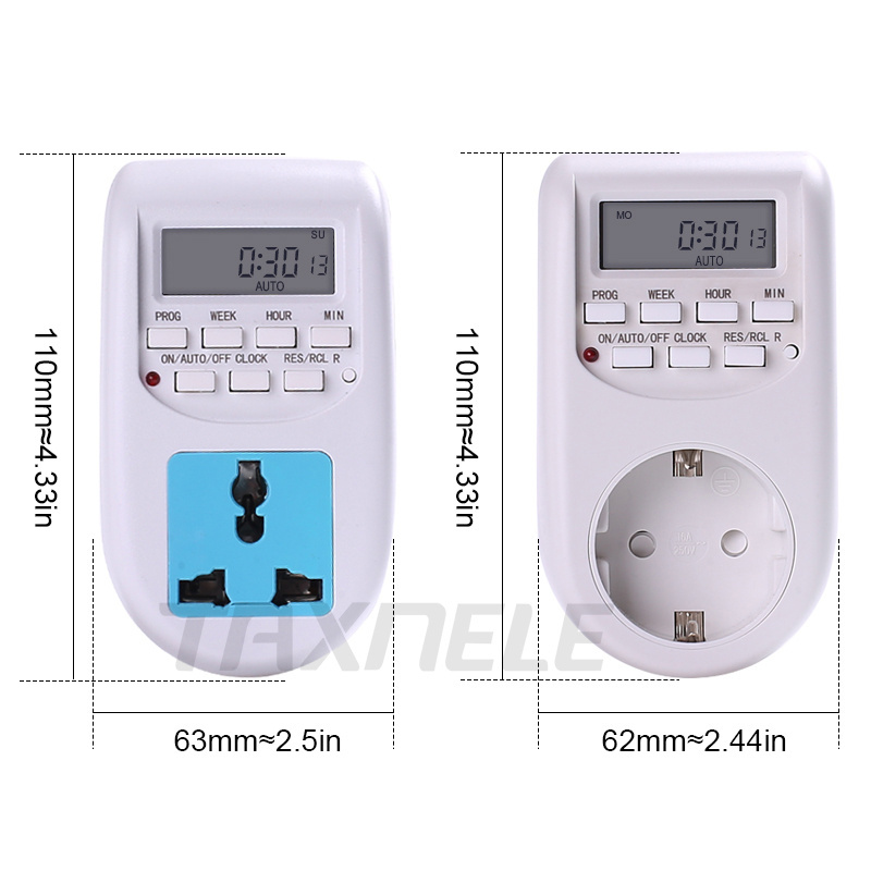 Digital Programmable Timer Switch 220V 230V 50HZ 60HZ 7 Days Weekly Programmable LCD Display Power Timer Time Switch Relay 10A