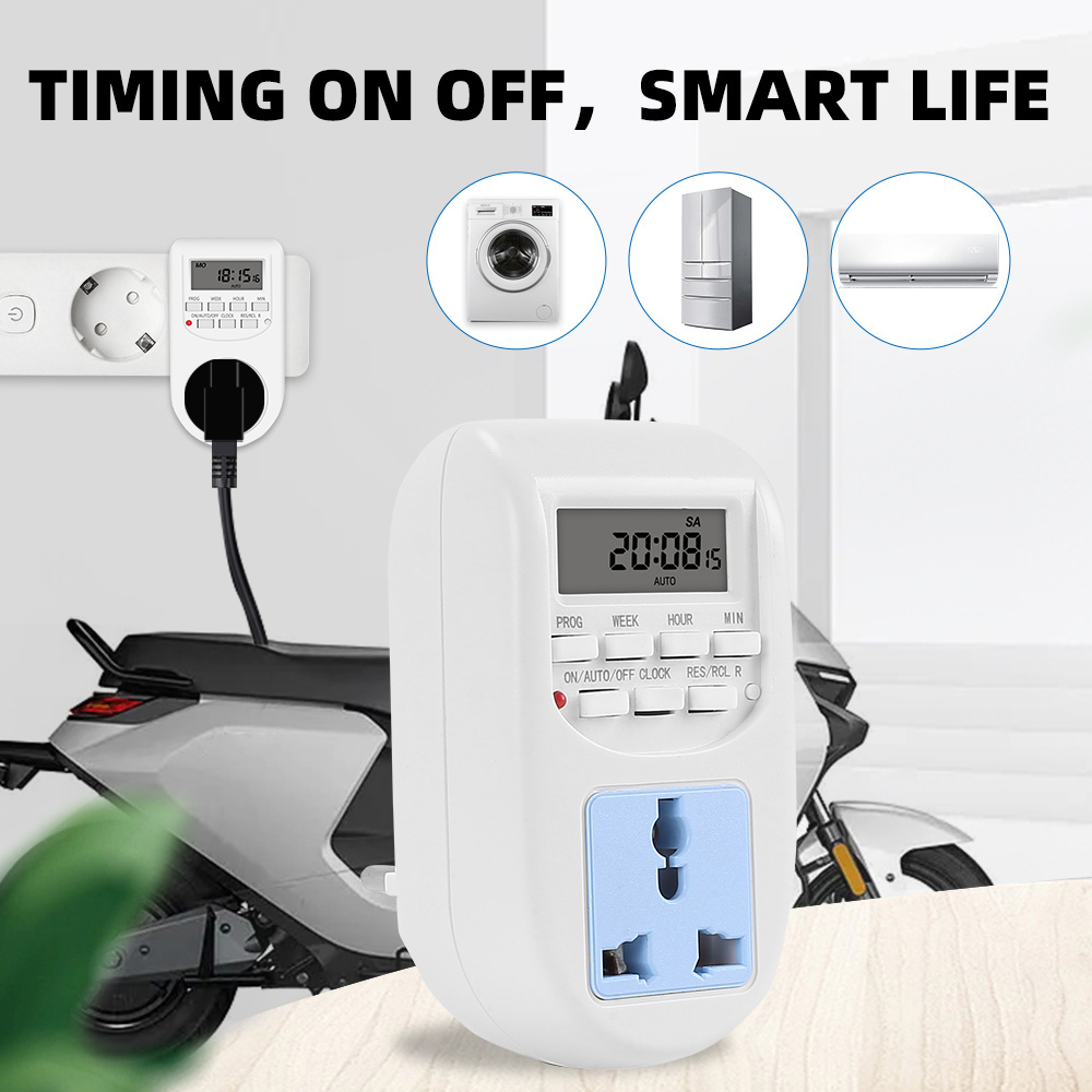 AL-06 Digital Timer Switch 220VAC 10A digital timer Digital Programmable Timer Universal Socket EU Plug