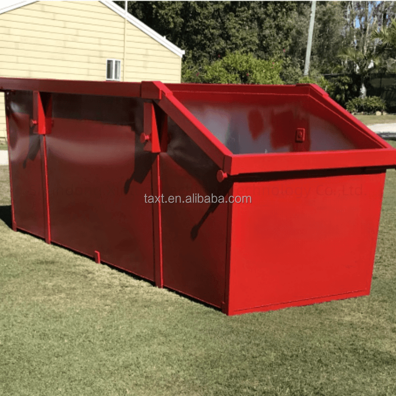 Australia Standard Roll-on Roll-off Hook Lift Skip Bins Industrial Recycling Waste Garbage Containers for Manufacturing Plants