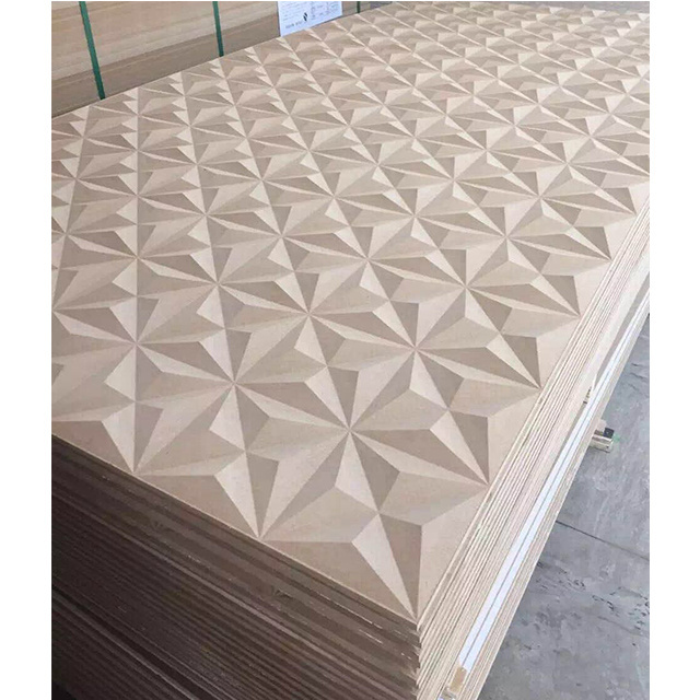 15mm 18mm TV Wall Decoration MDF Panel, 3D Decorative Wave MDF, Laser Embossed MDF Panel