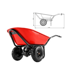 OEM Compact Powder Coated Seamless Tray Wheel Barrow for Gardening and Landscaping