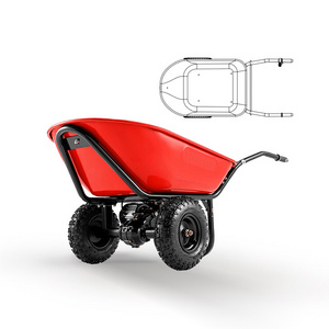 Easy to Carry Garden Farm Wheelbarrows Industrial Multiple Purpose Two Wheels Wheel Barrow