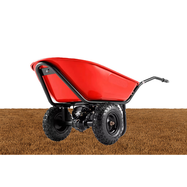 Industrial Electric Wheelbarrow for Construction Sites & Gardens Hand Trolley Compact Electric Dumper