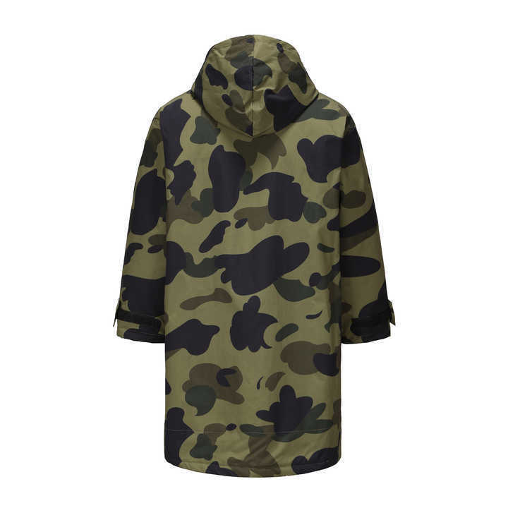 Adult Long Sleeve camouflage Sherpa Fleece Lined Surf Parka-Waterproof and Windproof-Changing Robe - Swim Parka - Multiple Sizes