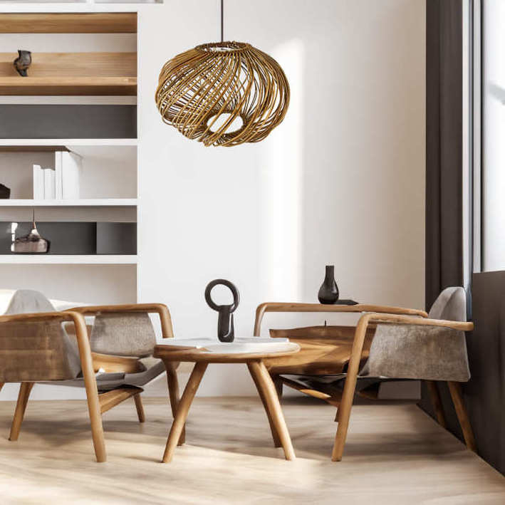 Unique vintage style natural pendant ceiling lampshade rattan lampshade woven ceiling light