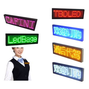 Customize Programmable LED Display Name Badges Wireless APP LED Name Card rechargeable mini LED ticker