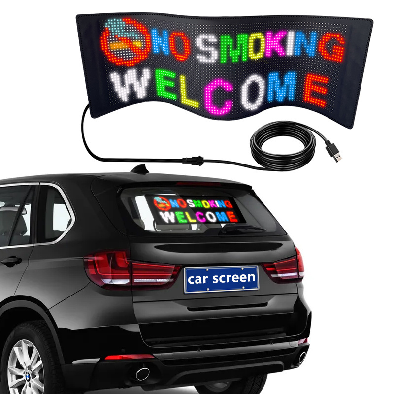 S3296 RGB 672*218MM car led sign light up window sticker Glow panel led sticker light up car window Led Sticker for car