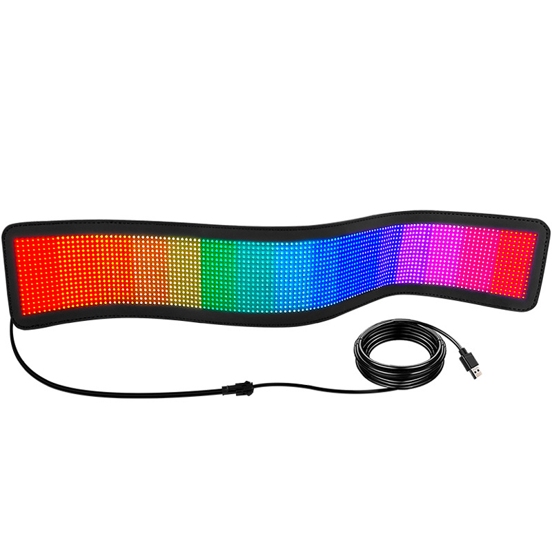 Programmable LED Sign Online Shop P4 Flexible Indoor RGB Panel Soft Led Display Screen Car Store Electronic Advertising Board