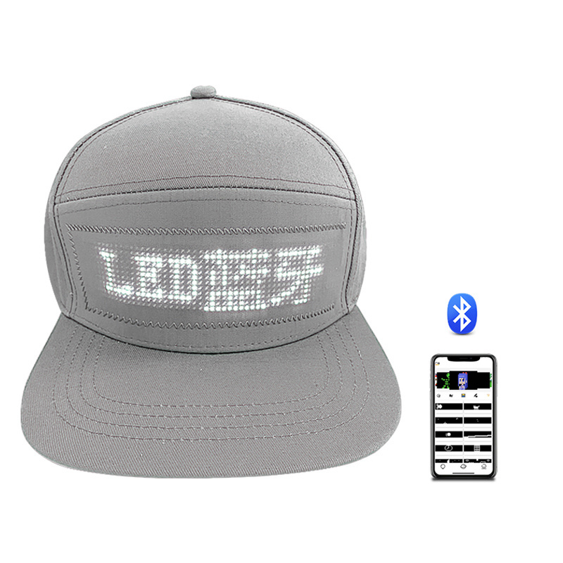 Led Message Scrolling Text Caps APP Controlled DIY Led Display Screen Hats High Brightness Led Party Hats