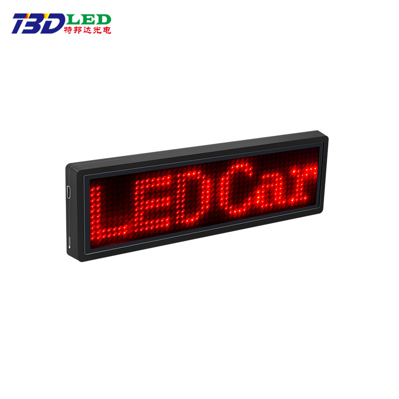 Customize Programmable LED Display Name Badges Wireless APP LED Name Card rechargeable mini LED ticker