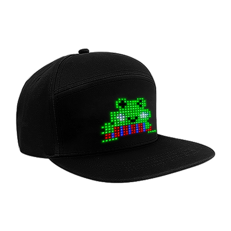 usb rechargeable screen programmable led caps and hats smart app programmable DIY text animation graffiti display party hat cap