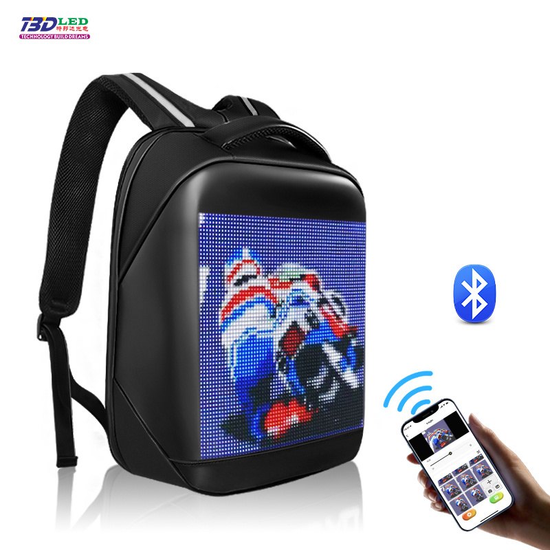 colorful promotion LED backpack  Dynamic LED Screen Display 3D Backpack smart led backpack