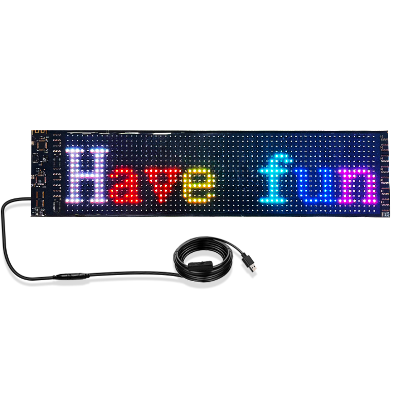 Programmable Flexible LED Display Screen Car Scrolling Advertise Message LED Display Board RGB Car Sign Soft LED Panel outdoor