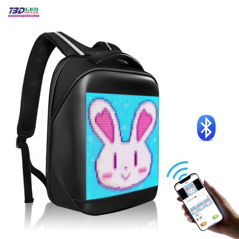 colorful promotion LED backpack  Dynamic LED Screen Display 3D Backpack smart led backpack