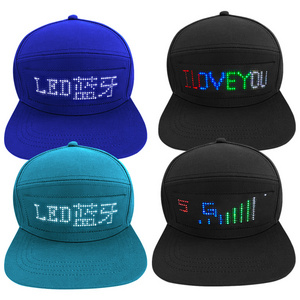 Led Message Scrolling Text Caps APP Controlled DIY Led Display Screen Hats High Brightness Led Party Hats