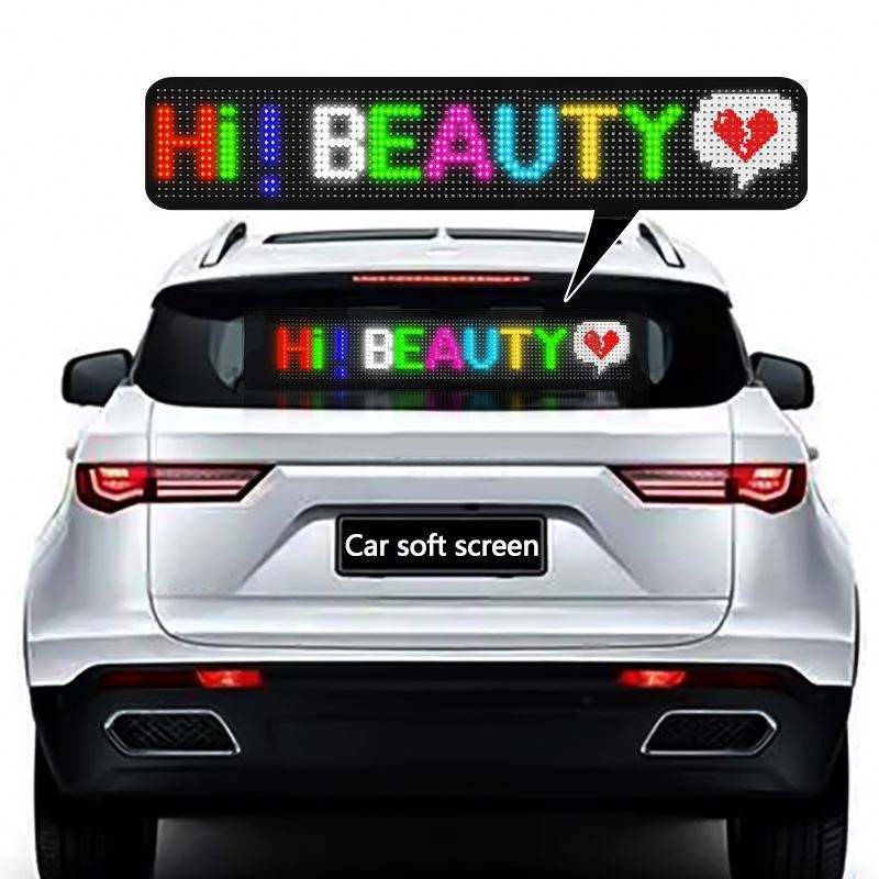 Usb Smart App Control Scrolling Message Matrix Led Pixels Panel Rgb Car Sign Display Board for Home Car Store Advertising Shop