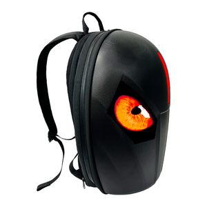 LED Backpack with Eyes Electronic Knight Bags with Programmable Screen Waterproof Rider Backpack LED Motorcycle Backpack