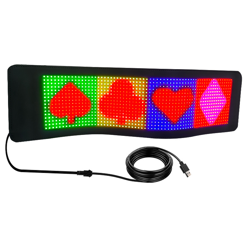 Portable Club Bar Signs Scrolling Messages Flexible LED Matrix Panel Custom Words Images Slogan Advertising LED Display Screen