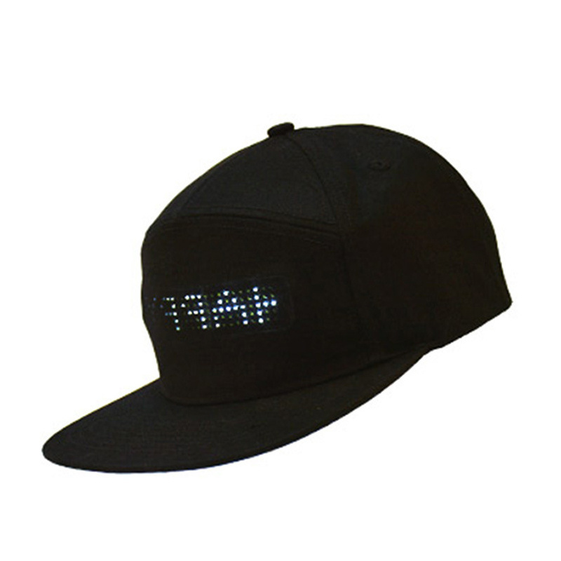 App Programmable LED Message Hats Rechargeable Glowing Logo Baseball Cap Luminous Party Hat Light Up Scrolling LED Display Caps