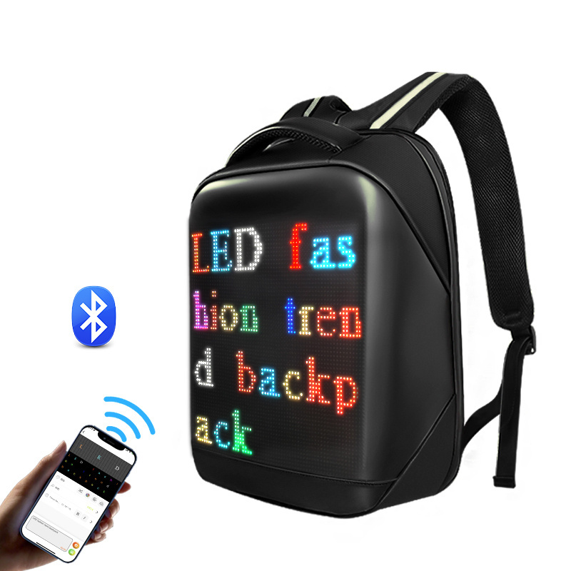 Full color App control led sports bag promotion LED backpack  Dynamic LED Screen Display 3D Backpack smart led backpack