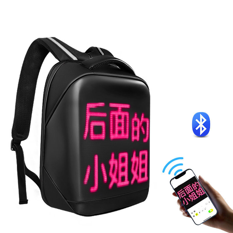 Full color App control led sports bag promotion LED backpack  Dynamic LED Screen Display 3D Backpack smart led backpack