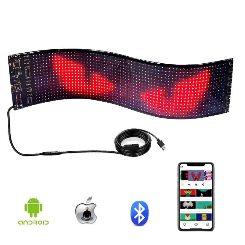 Smart APP Control Flexible Led Screen Scrolling Message Pattern Graffiti Text LED sign board Animation RGB LED Display Panel