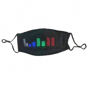 Wireless phone APP Control Programmable LED Rave Party LED Christmas Mask LED Facial Mask Rechargeable Screen Face LED Mask