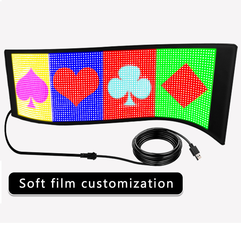 S3296 RGB App control 12v led car sticker panel car glow led sign light up window sticker led light stickers for car