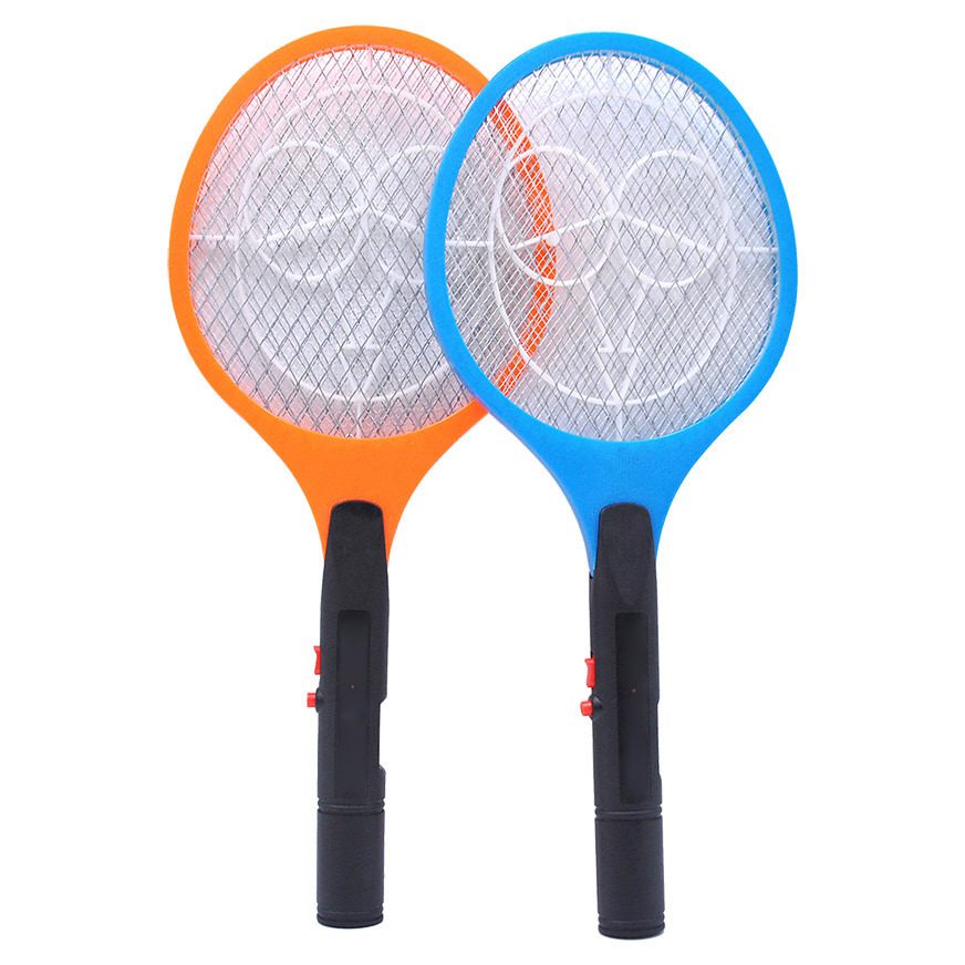 Korean Hot Sale Battery Operated Mosquito Swatter Bug Zapper Fly Swatter Double switch Mosquito Bat