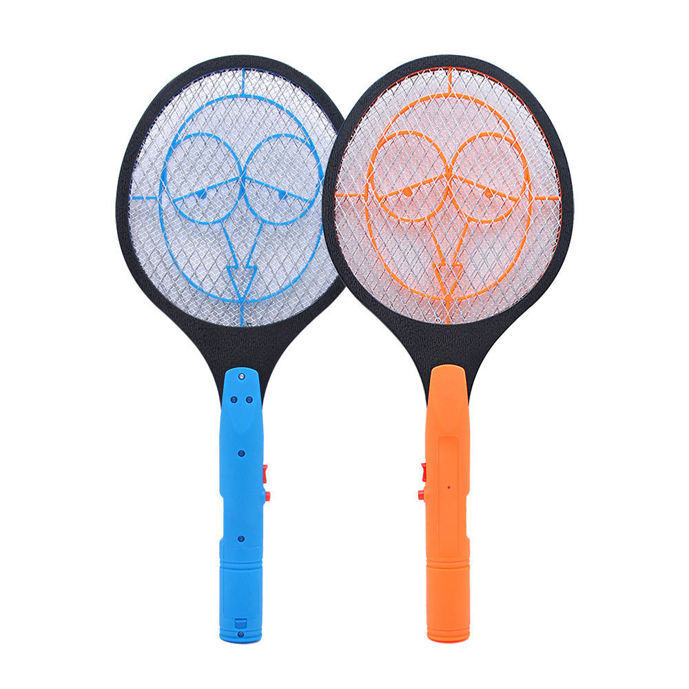 Korean Hot Sale Battery Operated Mosquito Swatter Bug Zapper Fly Swatter Double switch Mosquito Bat