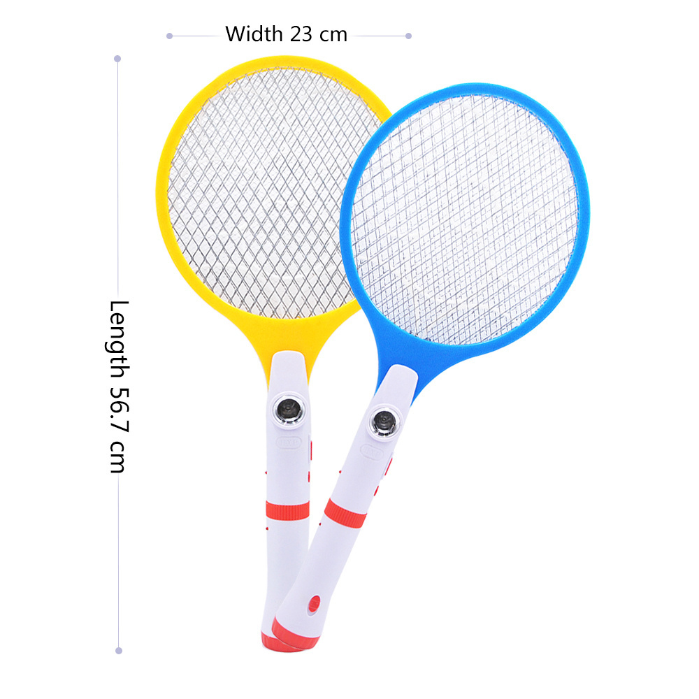 hot sales electric recharge mosquito swatter with flashlight 4 LED torch racket bat