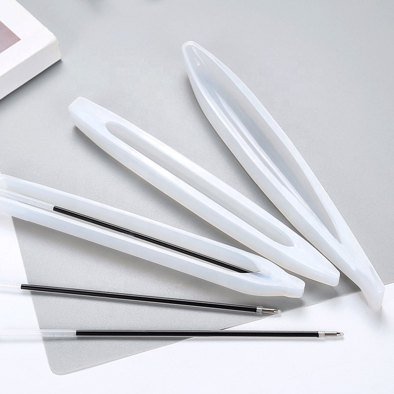 DM301 Creative Ball Point Pen Casting Moulds Epoxy Writing Ballpoint Pen Silicone Mold for Stationery Office Supplies Used Resin