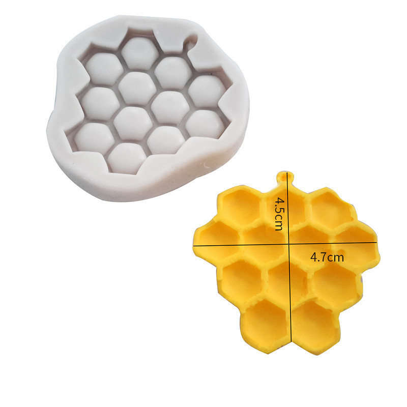 DM718 Honeycomb Baking Cake Decorative Silicone Mold 3D Bee Fondant Mold Chocolate Candy Biscuit Mold