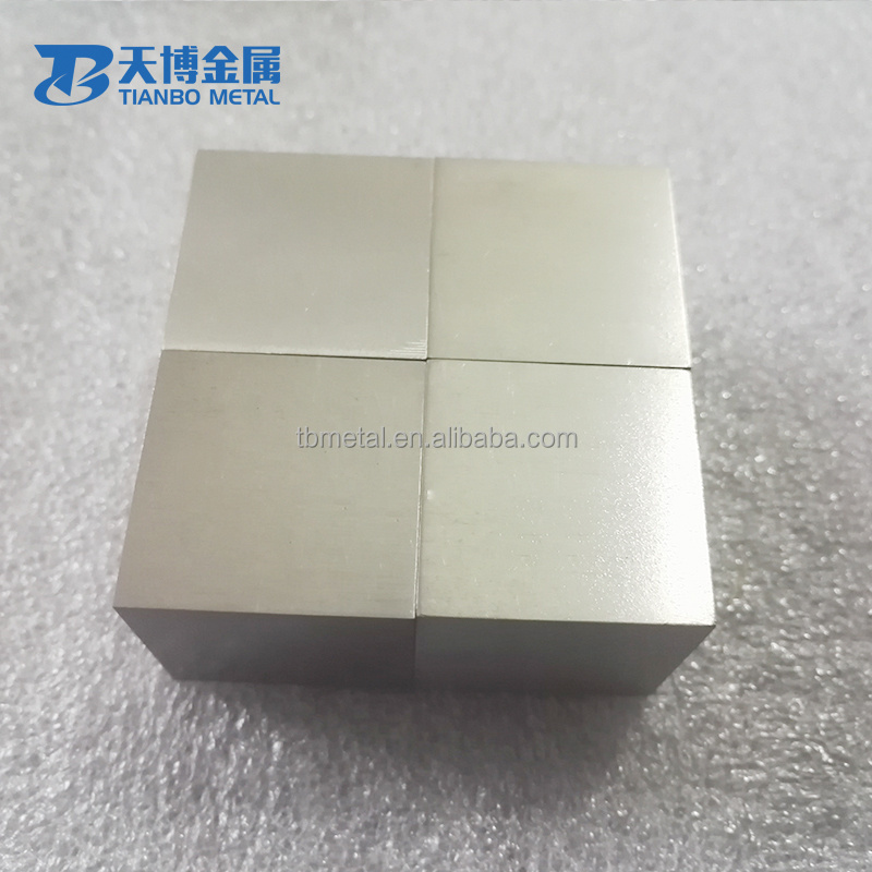 Hot sale ASTM B 381 pure 1inch 25.4mm titanium cube/block price per kg